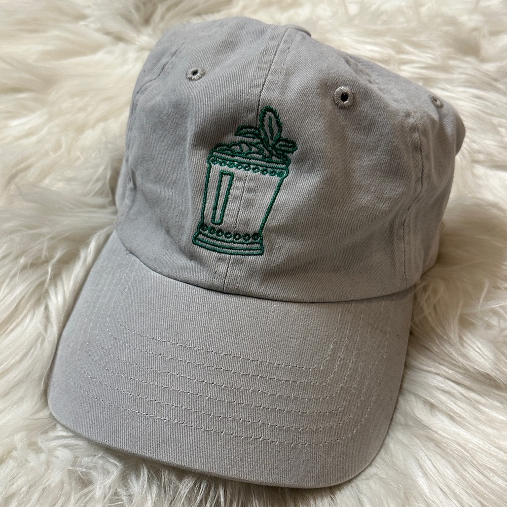 OLD FORESTER MINT JULIP EMBROIDERED ADJUSTABLE STRAP BACK HAT CAP 100% COTTON